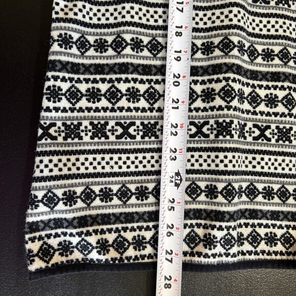 JACHS Cabin Fleece Women’s Large Black Mock Neck Pullover Fair Isle Cabincore - Picture 9 of 10